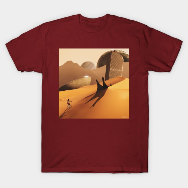 "Lost." - Albany, NY Empire State Plaza T-Shirt by One-Ton Soup Productions